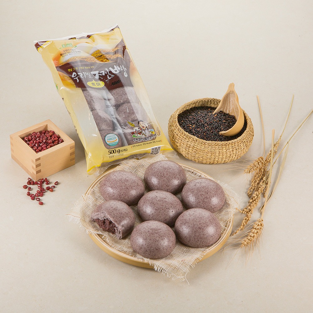 Direct Sales Wheat Origami Anheung Steamed Bread Woori Wheat Black Rice 500 g (50 g × 10 ea) HACCP